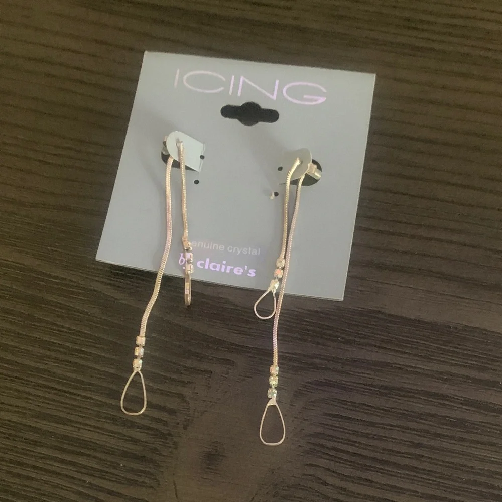 Icing Gold and Silver Loop Earrings